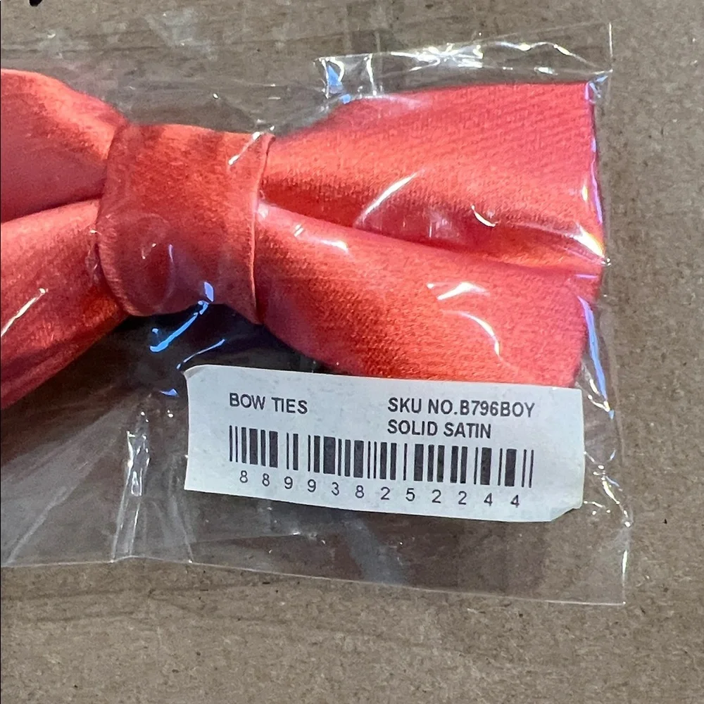 The Tie Bar Vibrant Orange Bow Tie